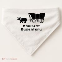Oregon Trail Manifest Dysentery USA-Made Doggie Bandana thumb 0