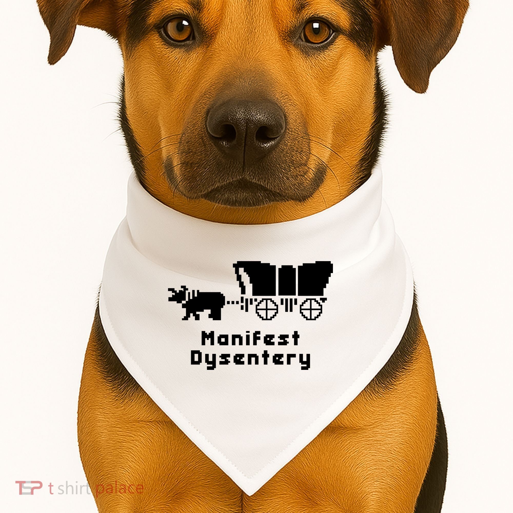 Oregon Trail Manifest Dysentery USA-Made Doggie Bandana