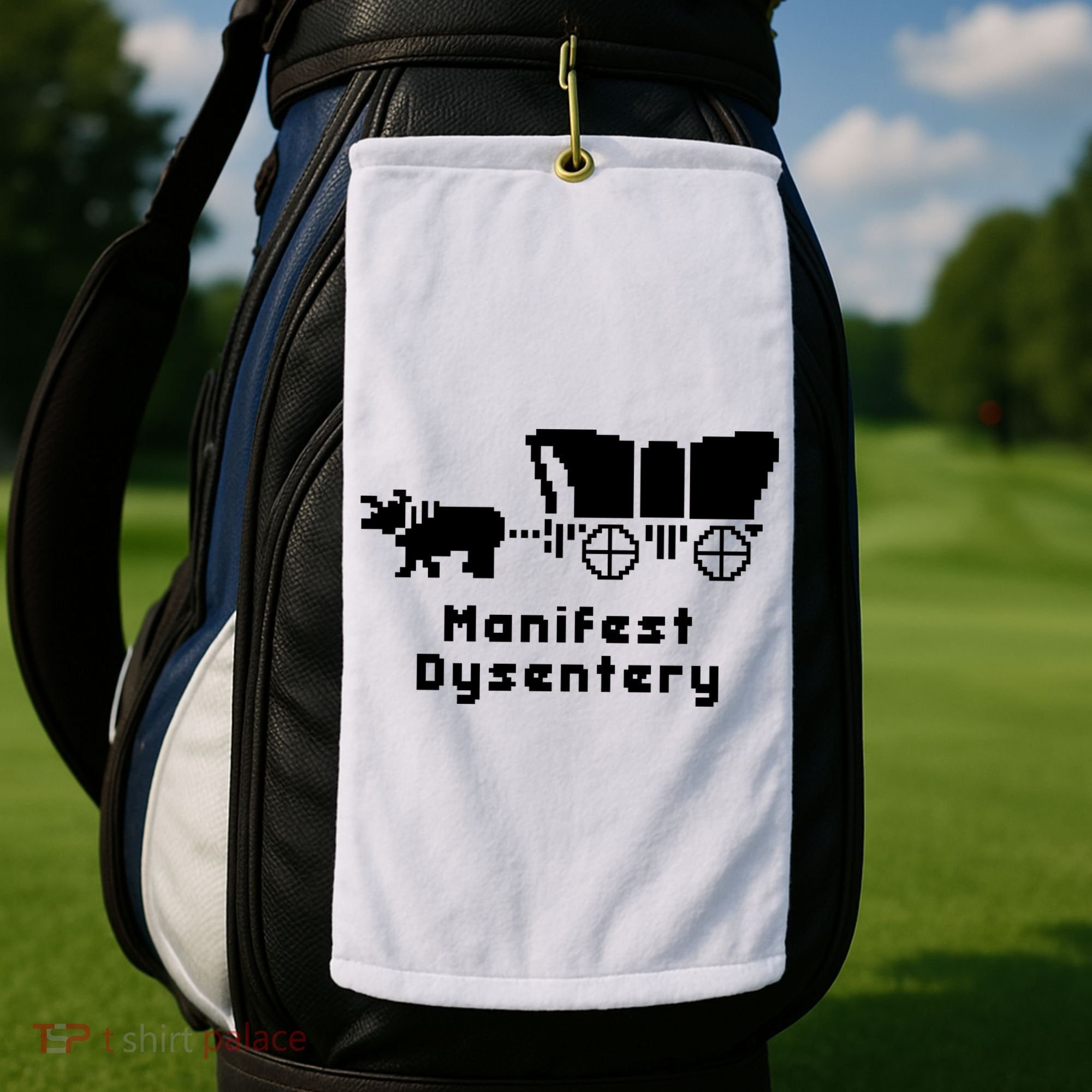 Oregon Trail Manifest Dysentery Golf Towel