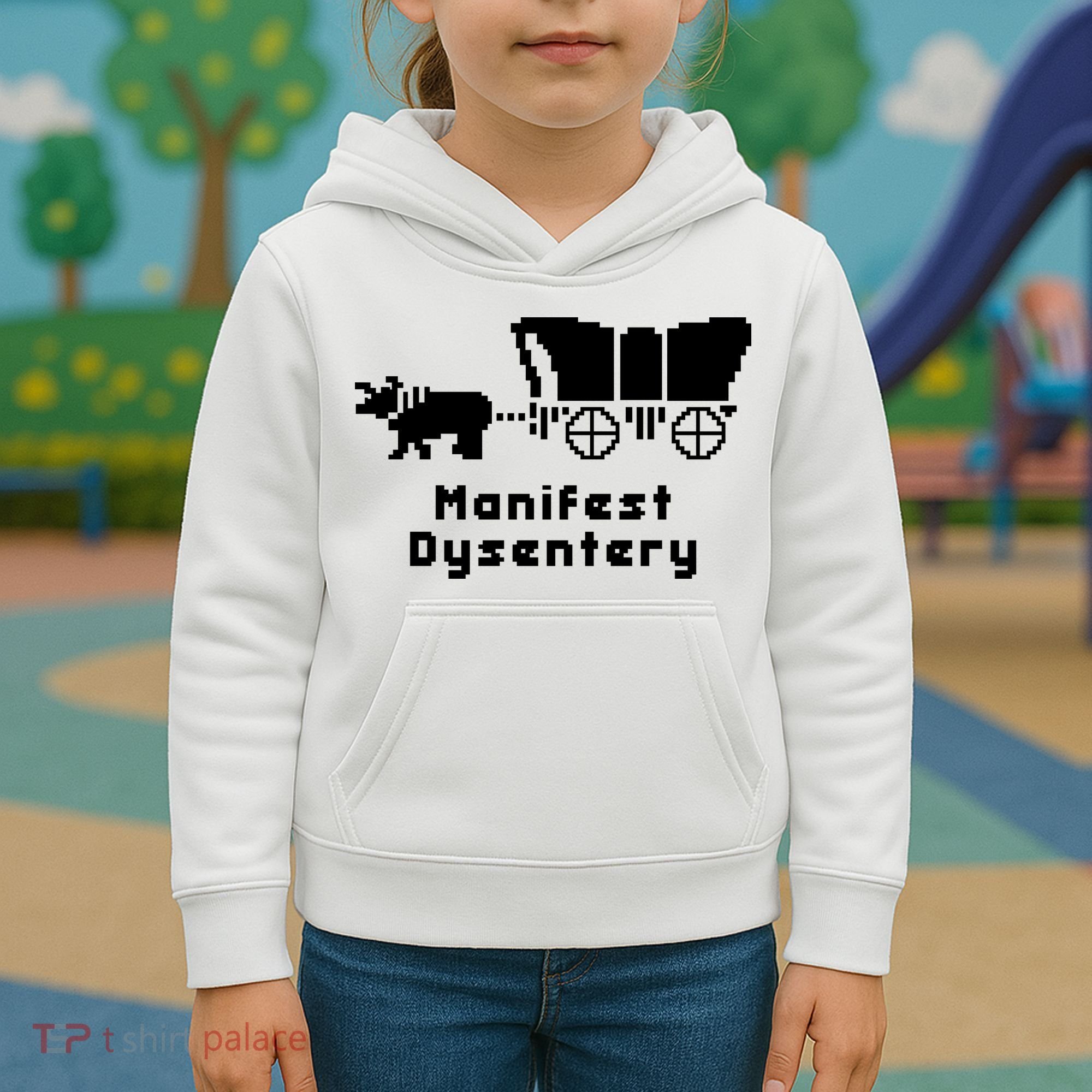 Oregon Trail Manifest Dysentery Kids Hoodie