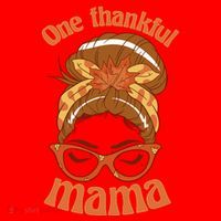 One Thankful Mama Autumn Festive Hair Bun Santa Hat thumb 1