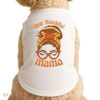 One Thankful Mama Autumn Festive Hair Bun Doggie Tank thumb 0