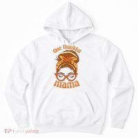 One Thankful Mama Autumn Festive Hair Bun Hoodie thumb 0