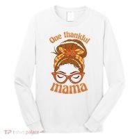 One Thankful Mama Autumn Festive Hair Bun Long Sleeve Shirt thumb 0