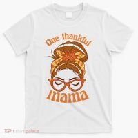 One Thankful Mama Autumn Festive Hair Bun T-Shirt thumb 0
