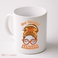 One Thankful Mama Autumn Festive Hair Bun Coffee Mug thumb 0