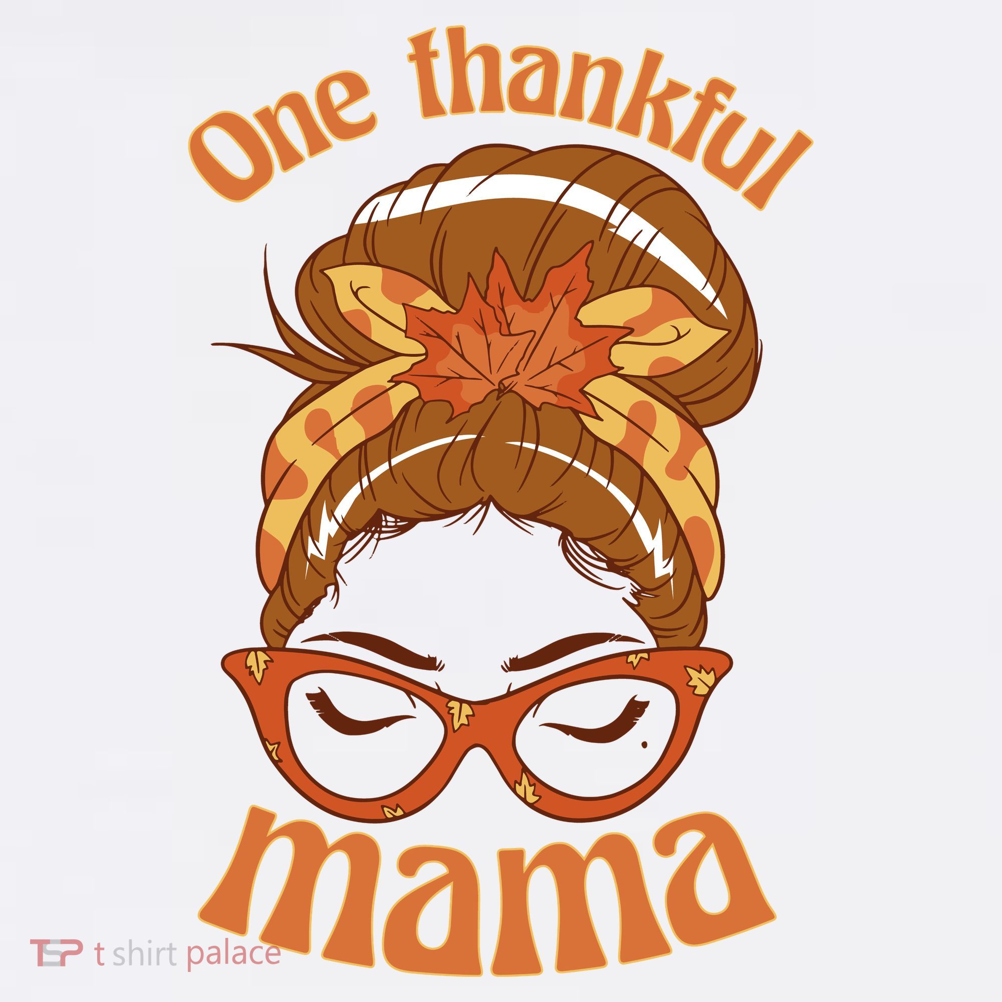One Thankful Mama Autumn Festive Hair Bun Women's Hoodie