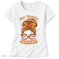 One Thankful Mama Autumn Festive Hair Bun Women's T-Shirt thumb 0