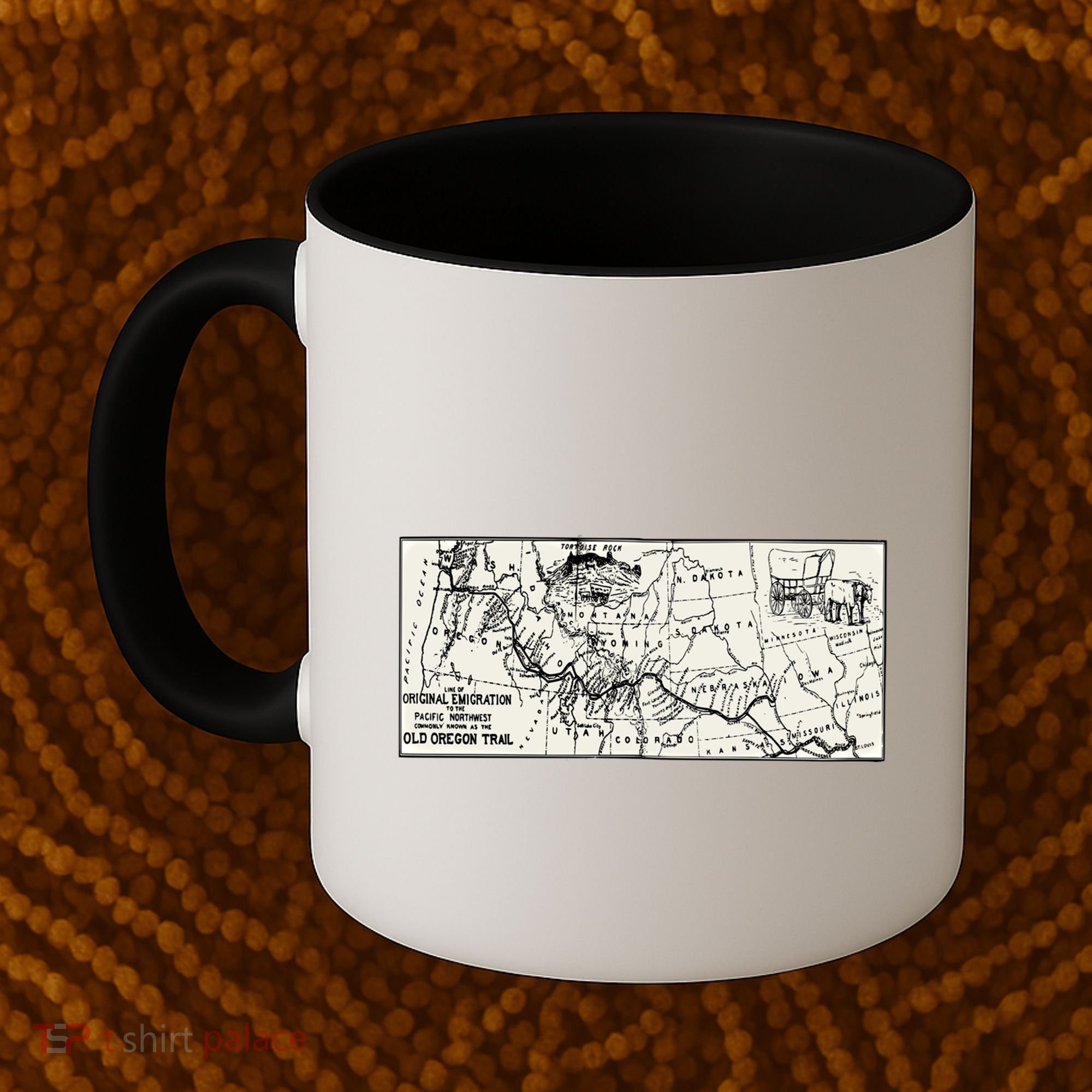 Oregon Trail Map Gift Ox Team Usa Cartography Geography History Meaningful Gift Coffee Mug