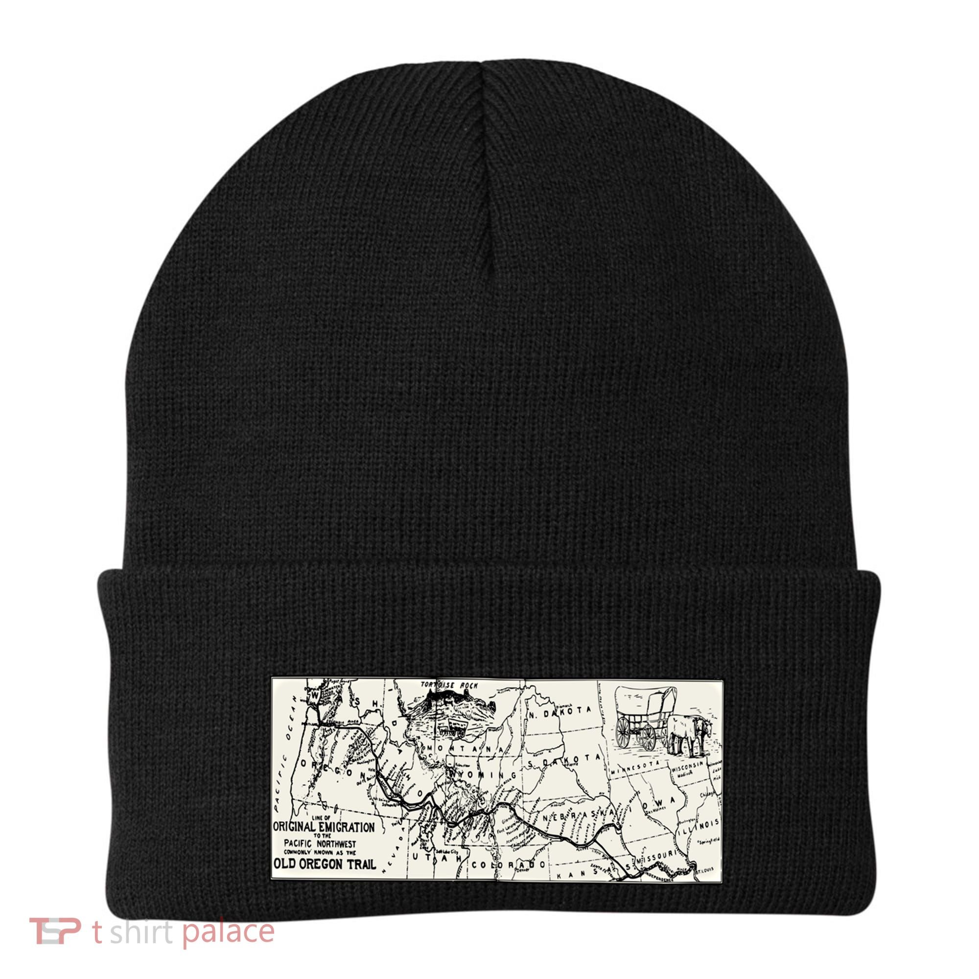 Oregon Trail Map Gift Ox Team Usa Cartography Geography History Meaningful Gift Beanie