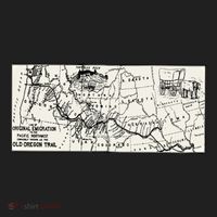 Oregon Trail Map Gift Ox Team Usa Cartography Geography History Meaningful Gift Golf Towel thumb 3