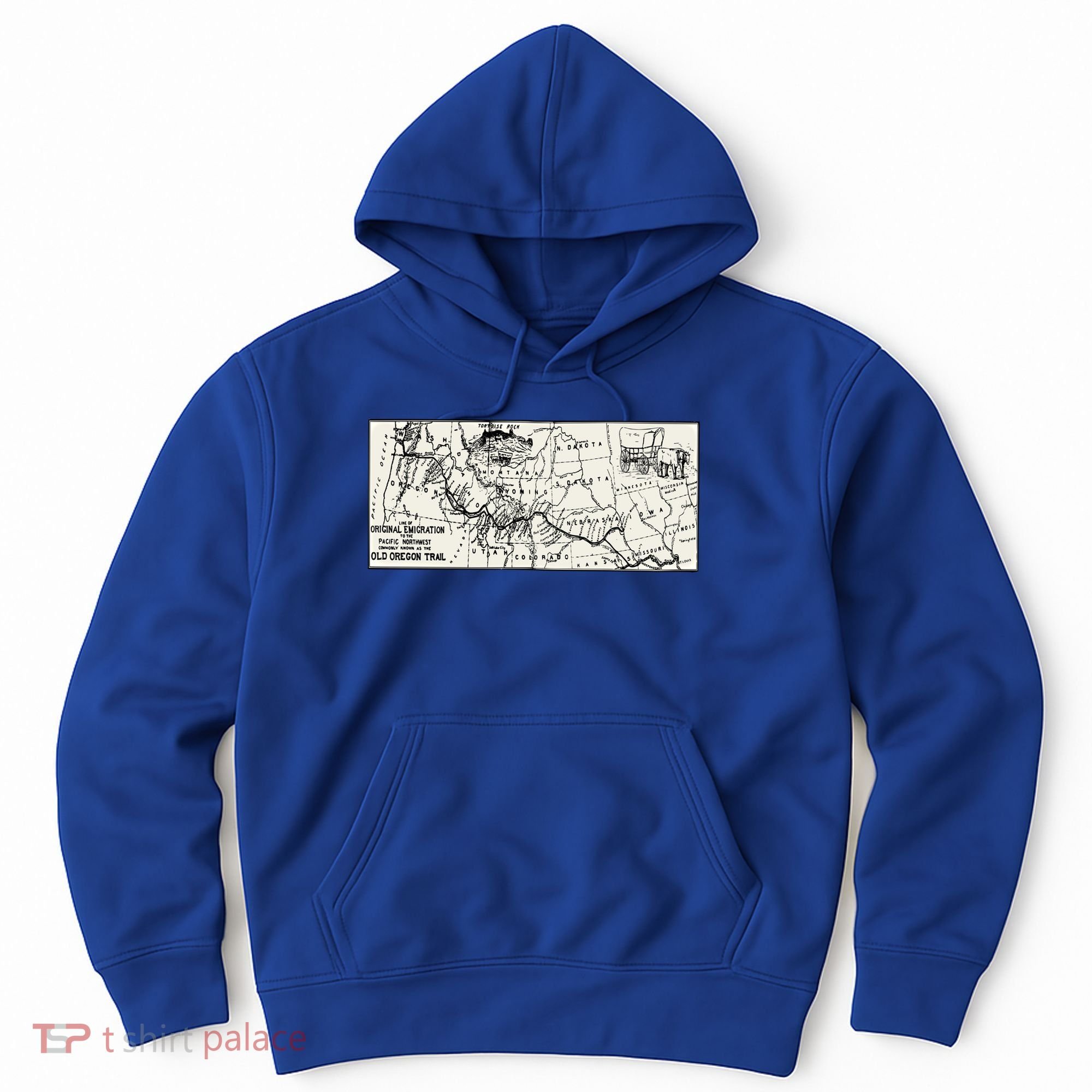 Oregon Trail Map Gift Ox Team Usa Cartography Geography History Meaningful Gift Hoodie