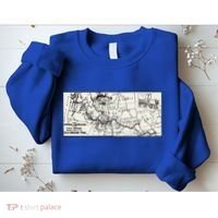 Oregon Trail Map Gift Ox Team Usa Cartography Geography History Meaningful Gift Sweatshirt thumb 2