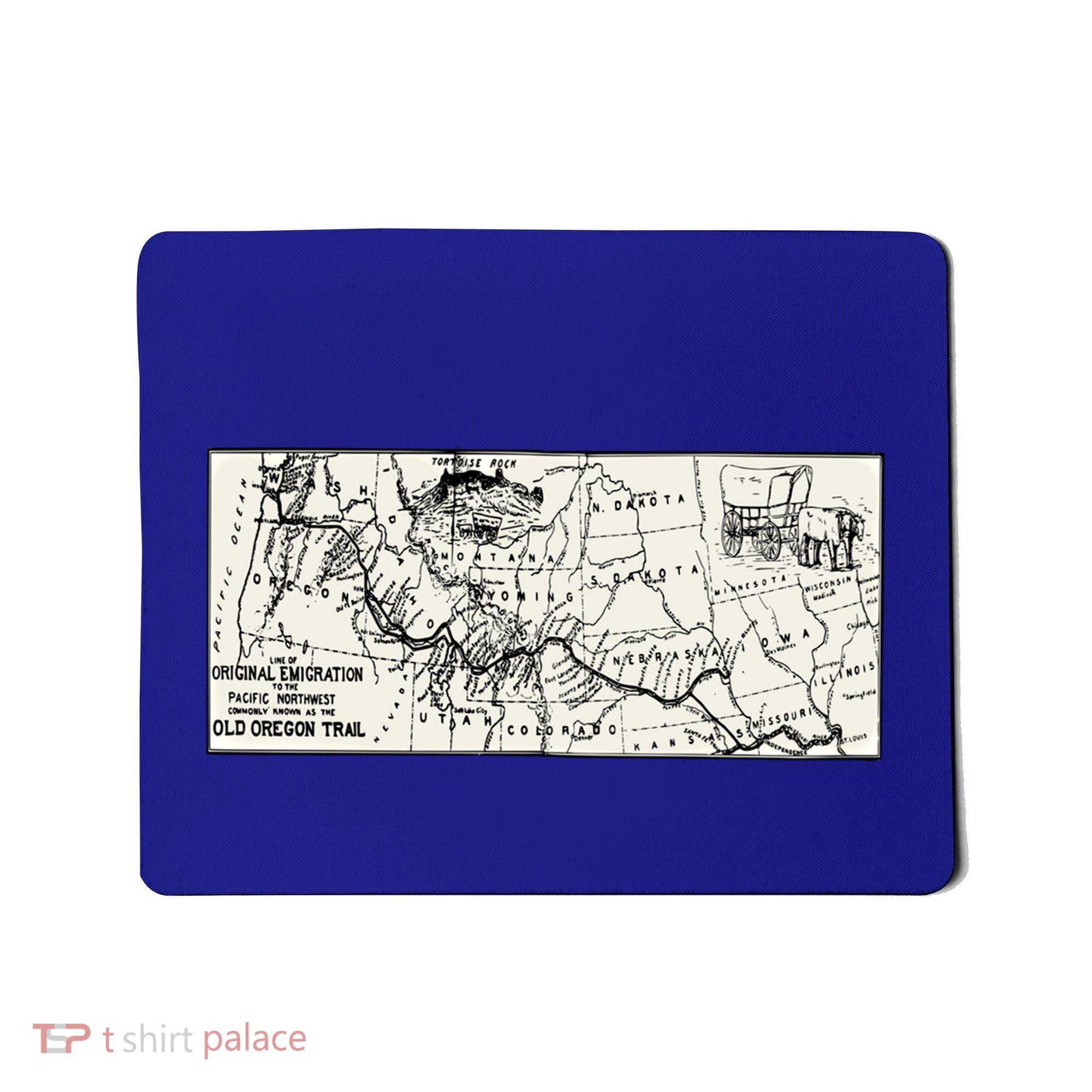 Oregon Trail Map Gift Ox Team Usa Cartography Geography History Meaningful Gift Mousepad