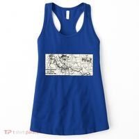 Oregon Trail Map Gift Ox Team Usa Cartography Geography History Meaningful Gift Women's Tank Top thumb 0