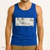 Oregon Trail Map Gift Ox Team Usa Cartography Geography History Meaningful Gift Tank Top thumb 3