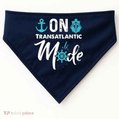 On Transatlantic Mode Transatlantics Cruise USA-Made Doggie Bandana