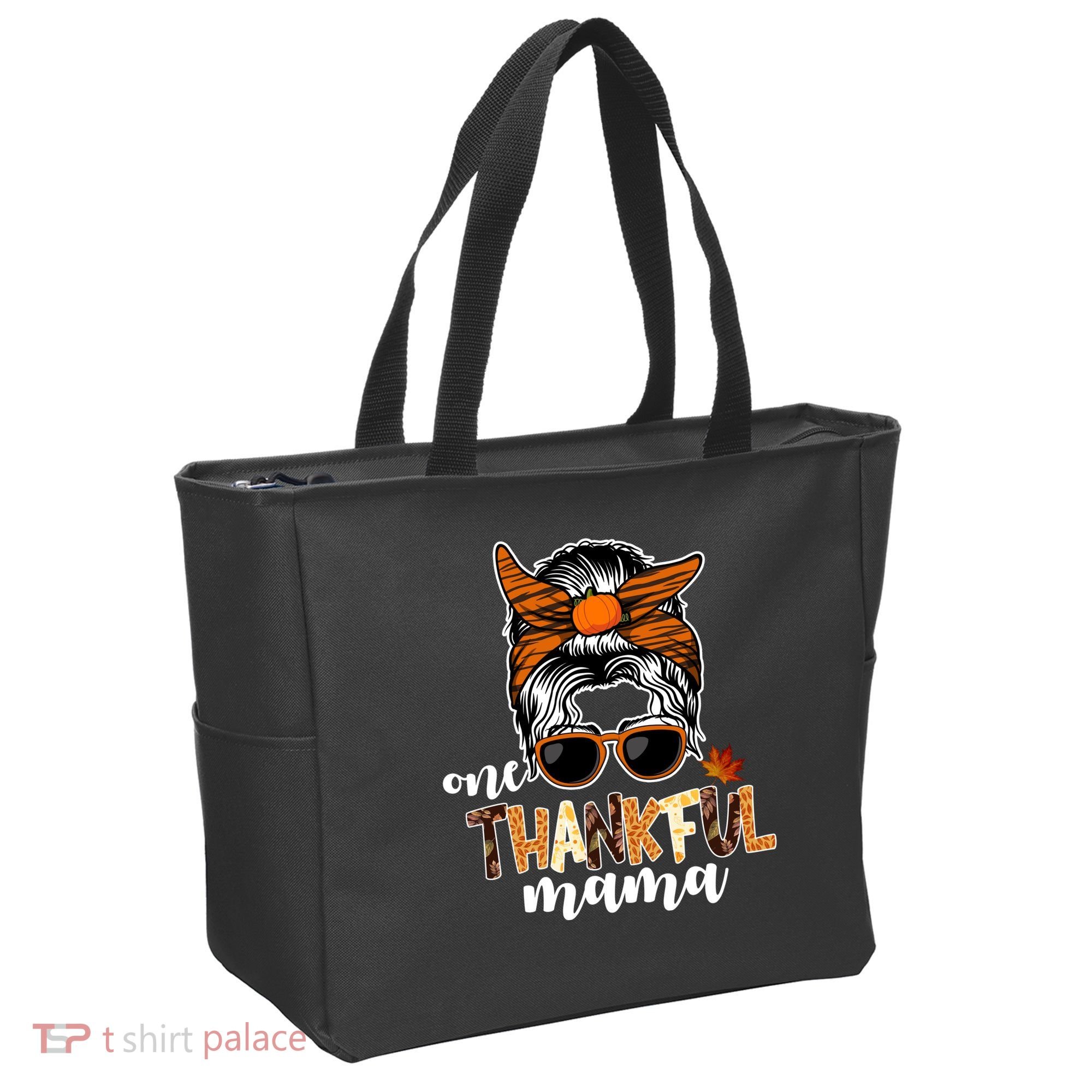 One Thankful Mama Fall Thanksgiving Festive Tote Bag