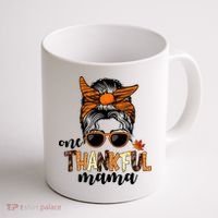 One Thankful Mama Fall Thanksgiving Festive Coffee Mug thumb 1