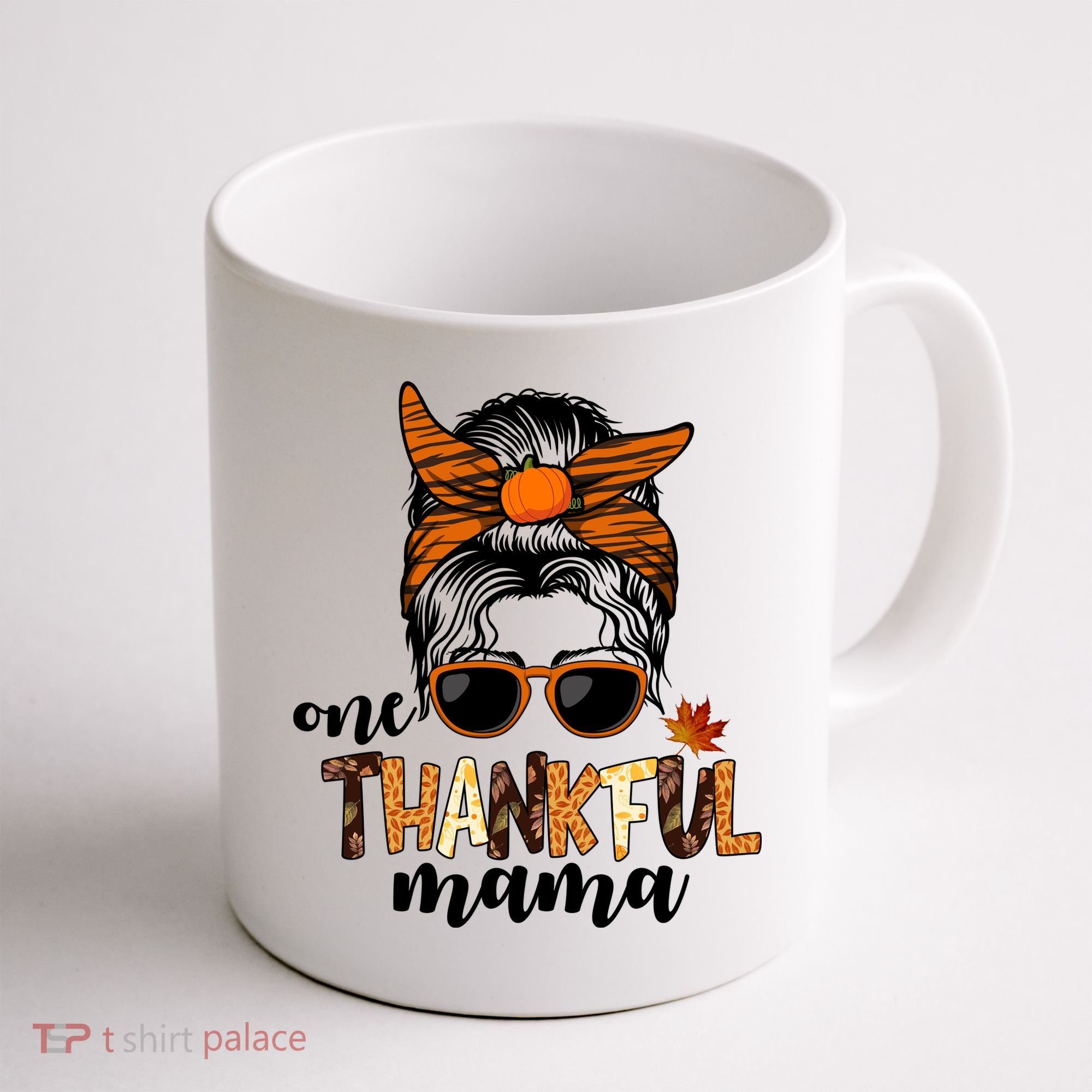 One Thankful Mama Fall Thanksgiving Festive Coffee Mug