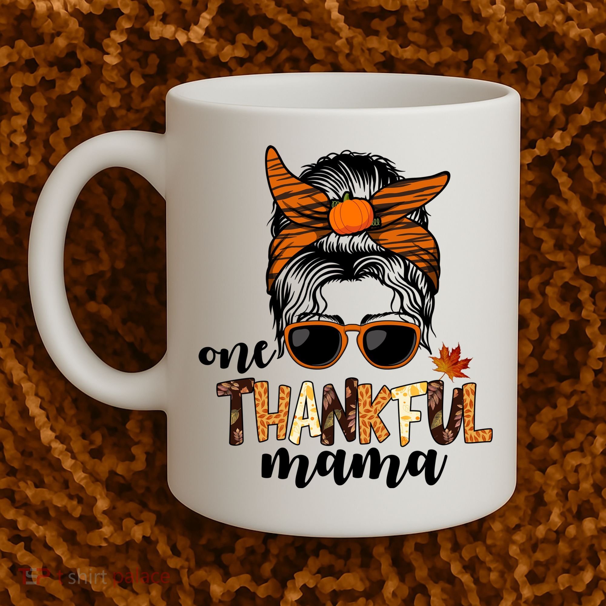 One Thankful Mama Fall Thanksgiving Festive Coffee Mug