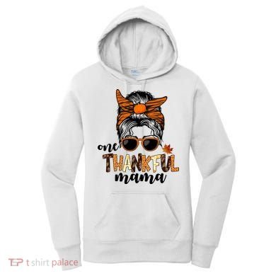 One Thankful Mama Fall Thanksgiving Festive Women's Hoodie