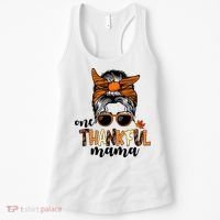 One Thankful Mama Fall Thanksgiving Festive Women's Tank Top thumb 0