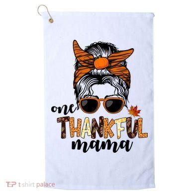 One Thankful Mama Fall Thanksgiving Festive Golf Towel