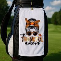 One Thankful Mama Fall Thanksgiving Festive Golf Towel thumb 2