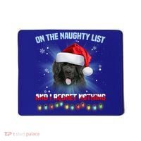 On The Naughty List And Newfoundland Dog Santa Hat Christmas Gift Mousepad thumb 0