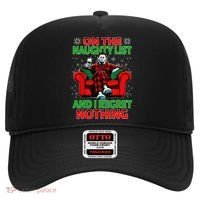 On The Naughty List And I Regret Nothing Horror Christmas Hat thumb 0