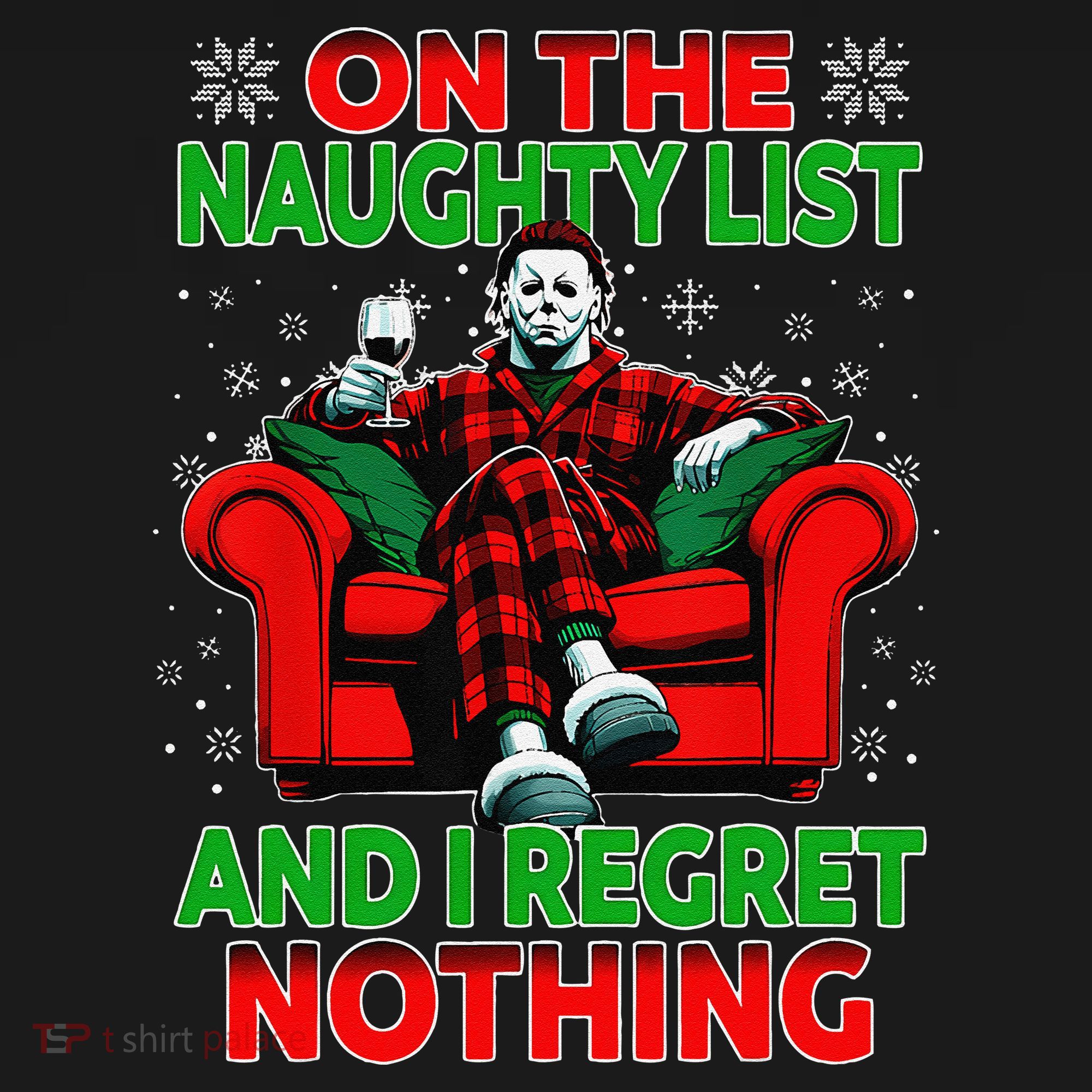 On The Naughty List And I Regret Nothing Horror Christmas Toddler Hoodie