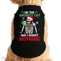 On The Naughty List And I Regret Nothing Christmas Doggie Tank thumb 0