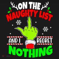 On The Naughty List And I Regret Nothing Middle Finger Funny Christmas Women's Tank Top thumb 5