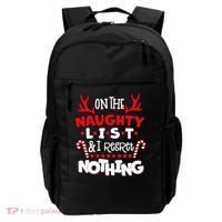 On The Naughty List I Regret Nothing Backpack thumb 0