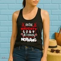 On The Naughty List I Regret Nothing Women's Tank Top thumb 2
