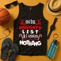 On The Naughty List I Regret Nothing Tank Top thumb 4