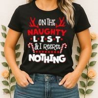 On The Naughty List I Regret Nothing Women's T-Shirt thumb 2