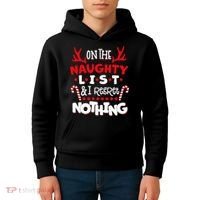 On The Naughty List I Regret Nothing Kids Hoodie thumb 4