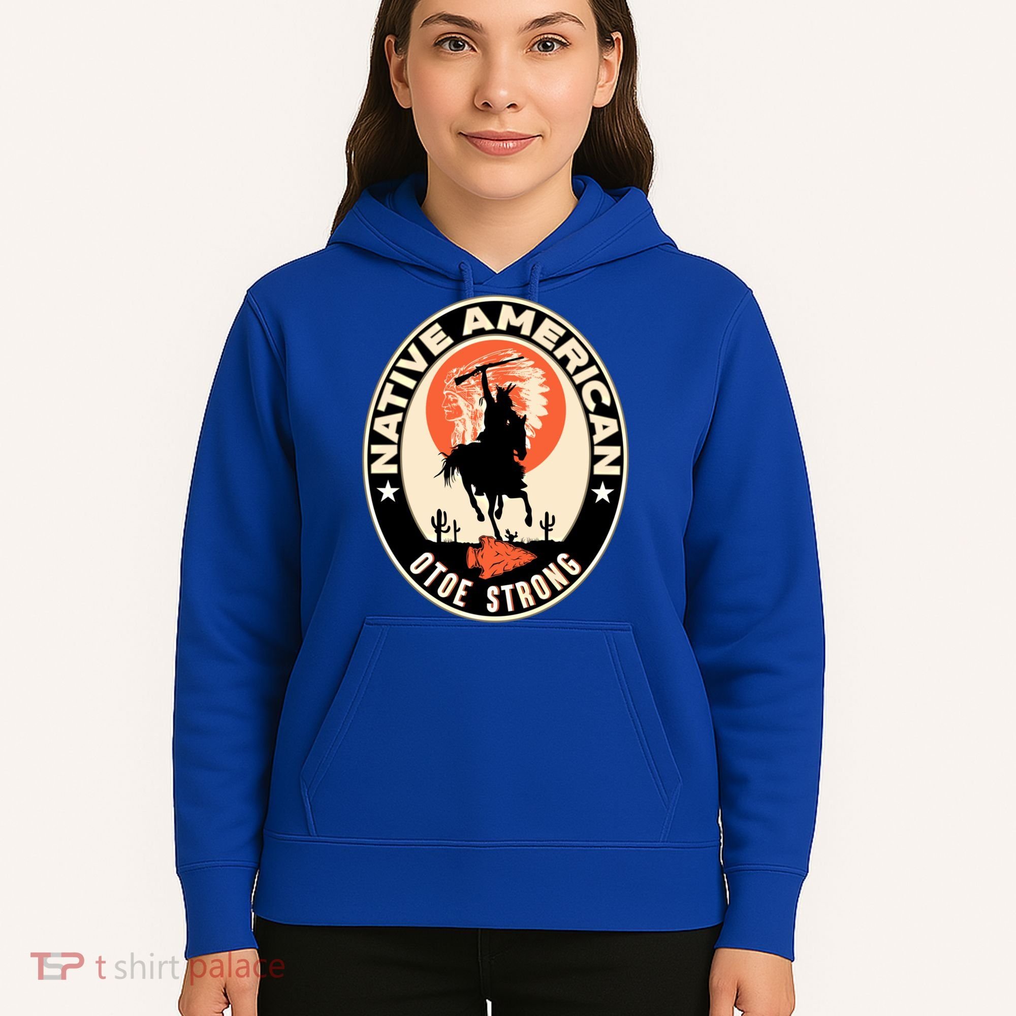 Otoe Tribe Native American Pride Art Deco Logo Gift Hoodie