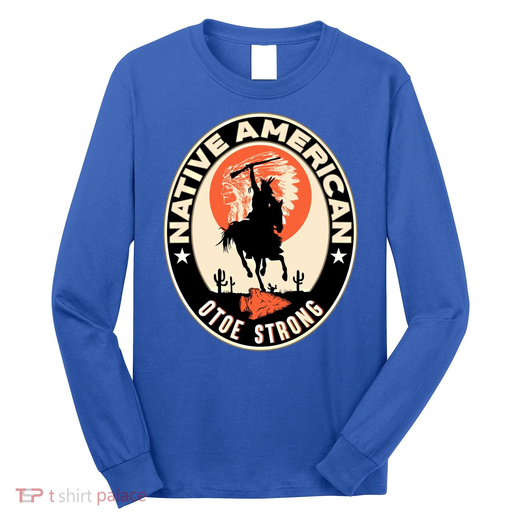 Otoe Tribe Native American Pride Art Deco Logo Gift Long Sleeve Shirt