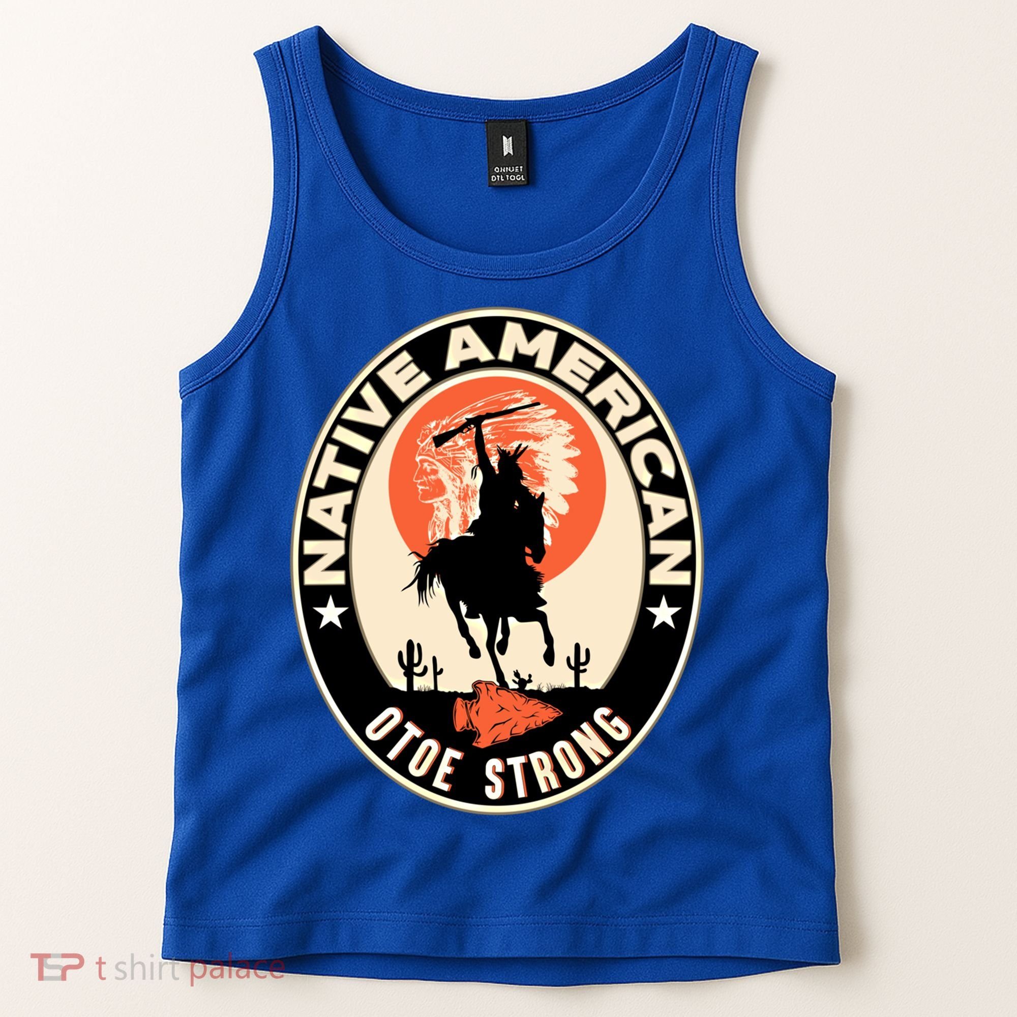 Otoe Tribe Native American Pride Art Deco Logo Gift Tank Top