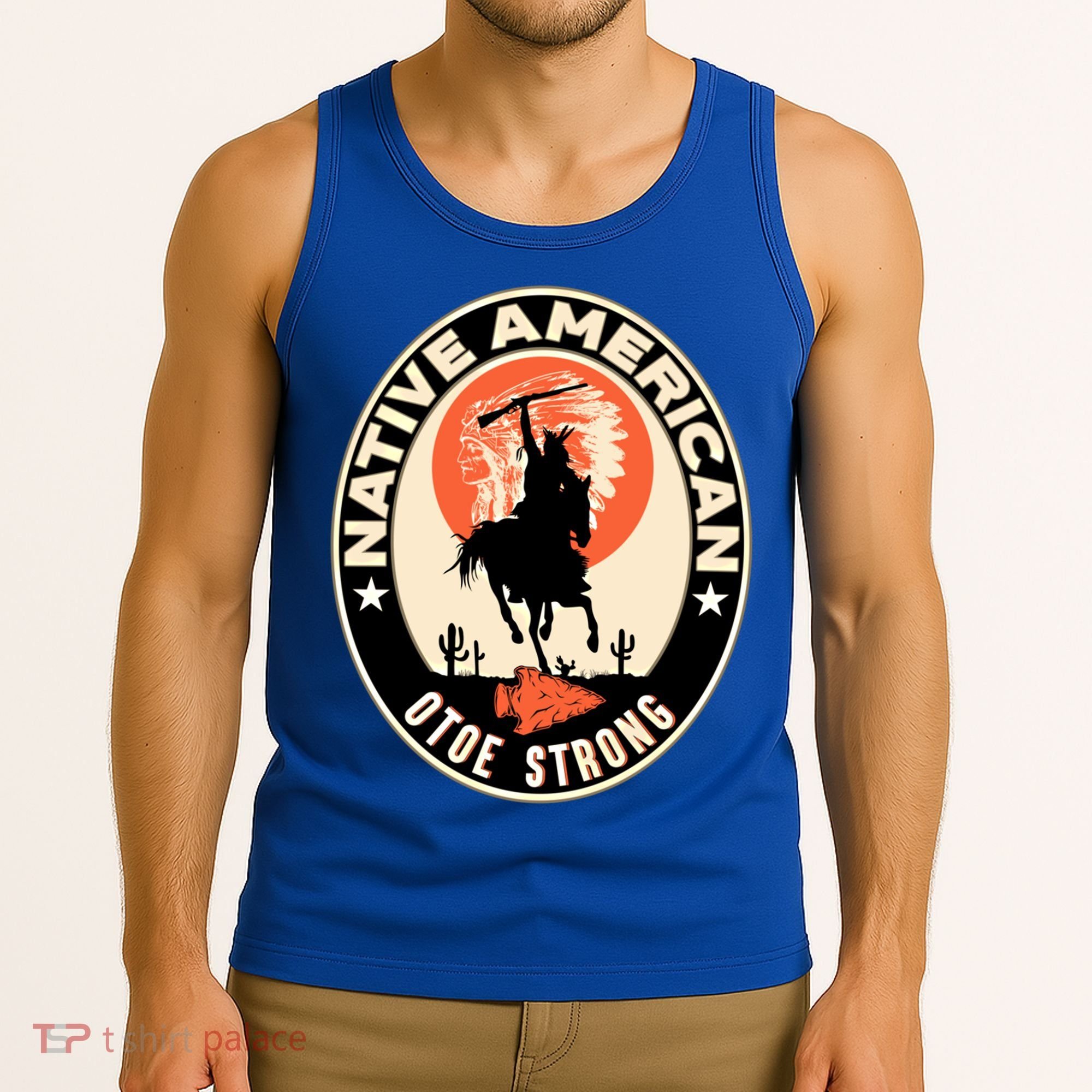 Otoe Tribe Native American Pride Art Deco Logo Gift Tank Top