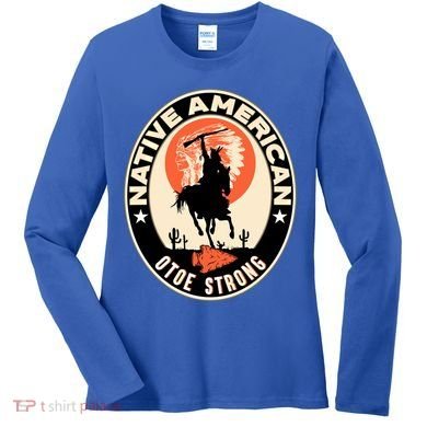 Otoe Tribe Native American Pride Art Deco Logo Gift Women's Long Sleeve Shirt