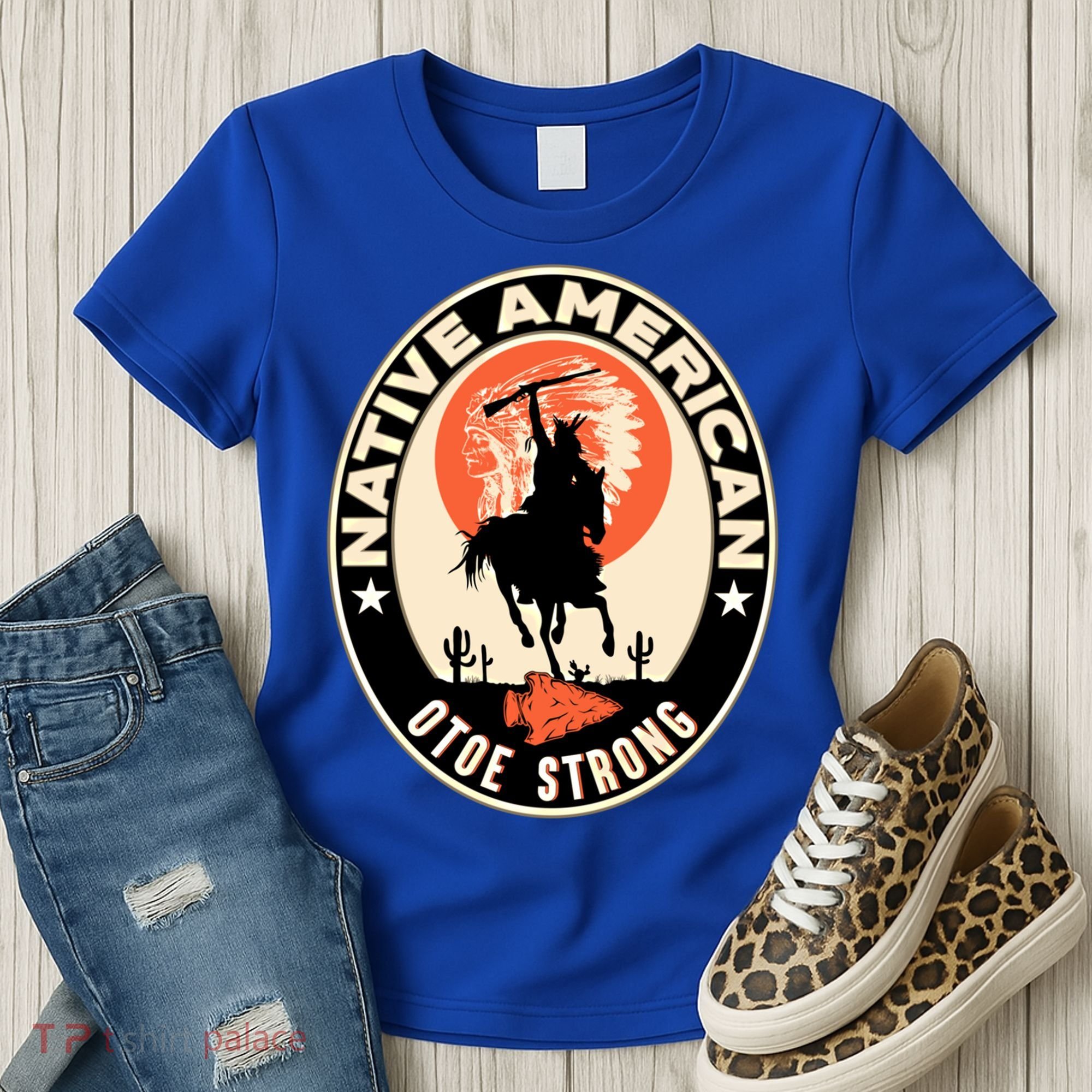 Otoe Tribe Native American Pride Art Deco Logo Gift Women's T-Shirt