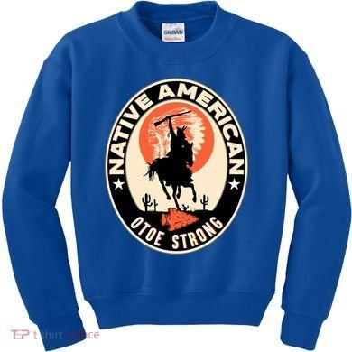 Otoe Tribe Native American Pride Art Deco Logo Gift Kids Sweatshirt