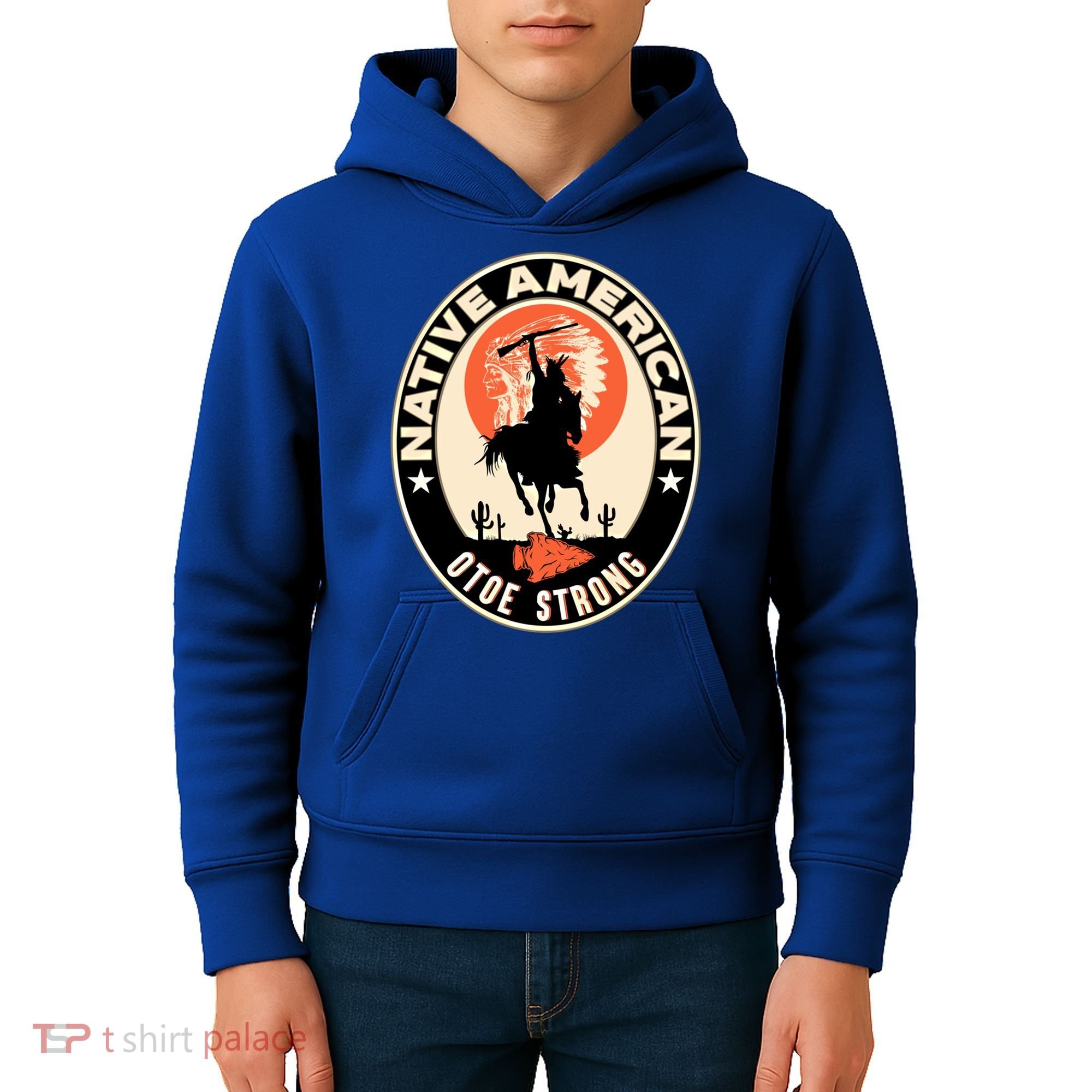 Otoe Tribe Native American Pride Art Deco Logo Gift Kids Hoodie