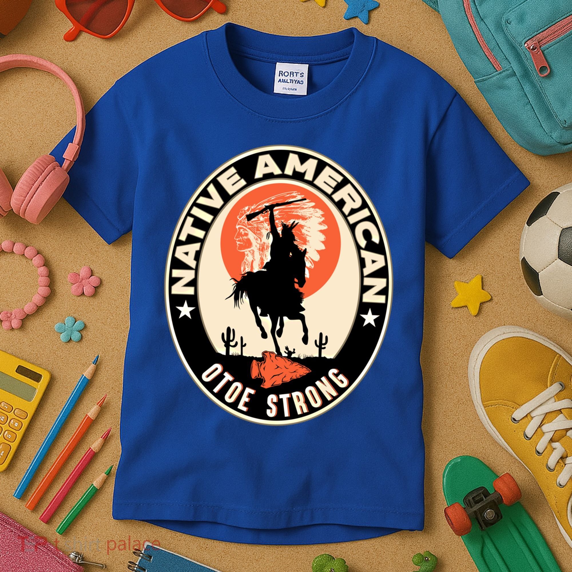 Otoe Tribe Native American Pride Art Deco Logo Gift Kids T-Shirt