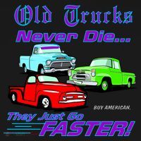 Old Trucks Never Die They Just Go Faster Women's Hoodie thumb 2