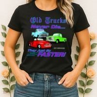 Old Trucks Never Die They Just Go Faster Women's T-Shirt thumb 2